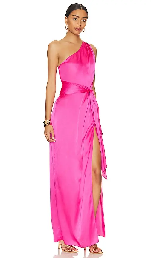 Amanda Uprichard x REVOLVE Delmar Gown In Cerise | Thumbnail 2 Amanda Uprichard x REVOLVE Delmar Gown In Cerise | Thumbnail 2