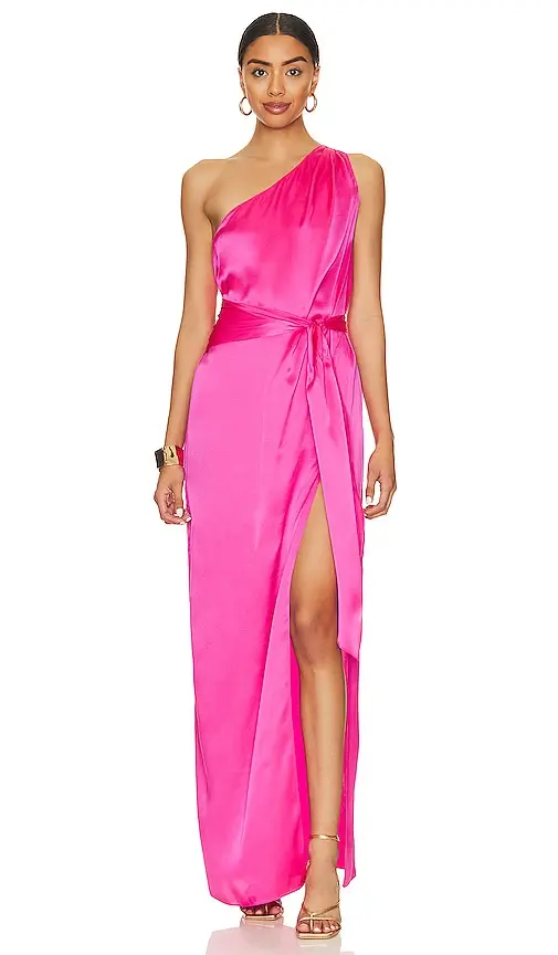 Amanda Uprichard x REVOLVE Delmar Gown In Cerise | Image 1 Amanda Uprichard x REVOLVE Delmar Gown In Cerise | Image 1