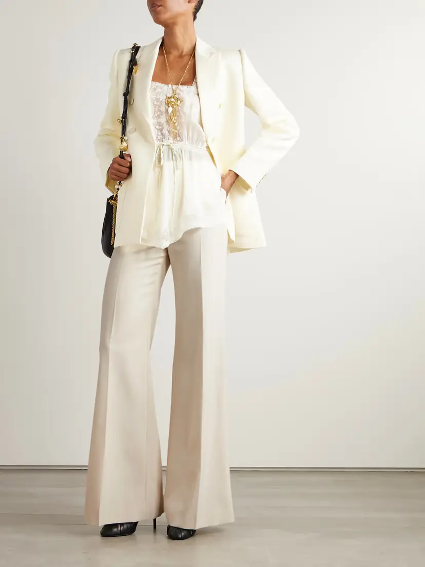 Chloé Wool-twill Wide-leg Pants | Thumbnail 4 Chloé Wool-twill Wide-leg Pants | Thumbnail 4