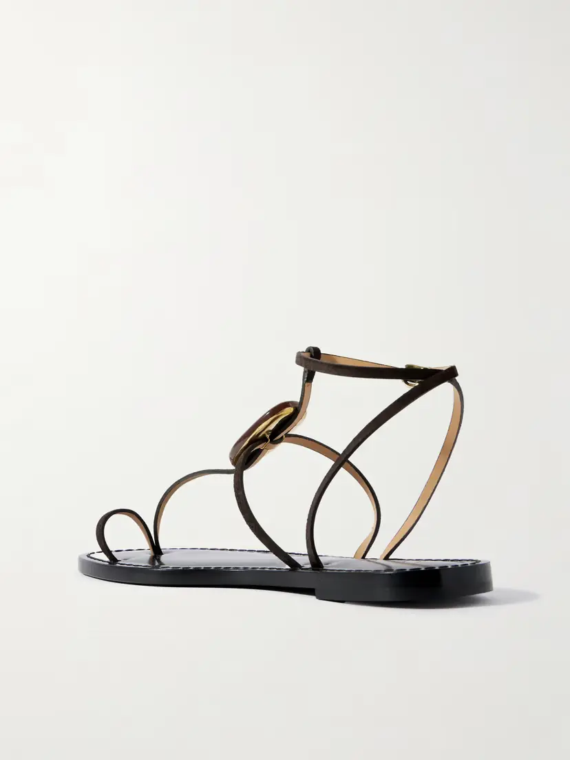 AMANU The Cairo Embellished Suede Sandals | Thumbnail 3