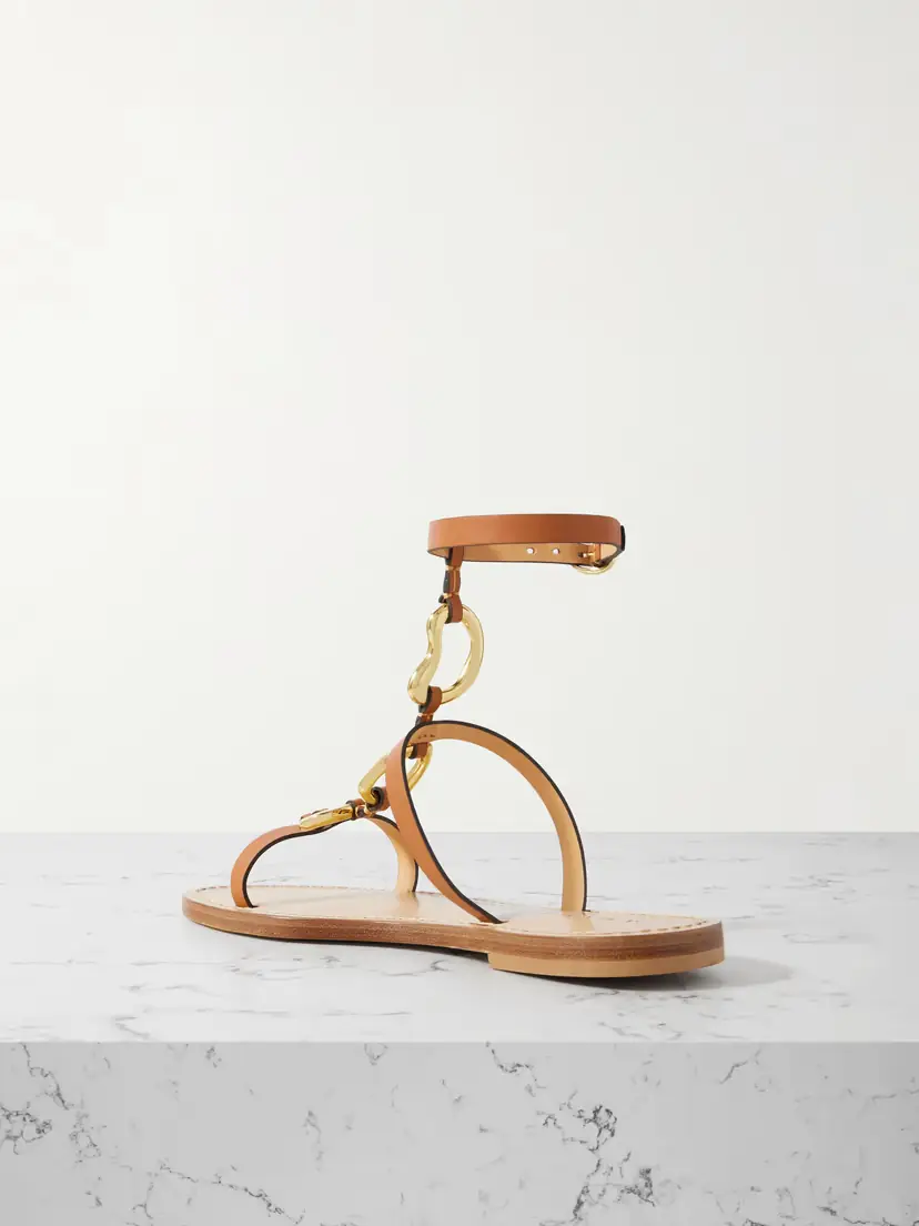 AMANU The Bazaruto Embellished Leather Sandals | Thumbnail 3