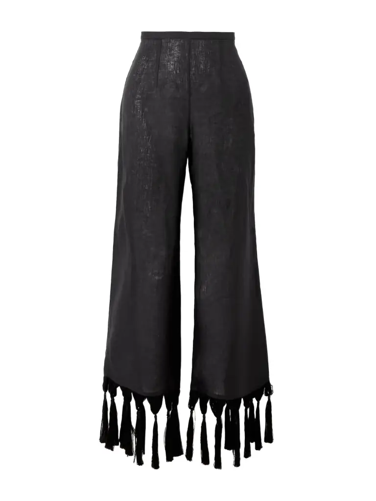Taller Marmo Marlino Tasseled Linen Wide-leg Pants | Thumbnail 1 Taller Marmo Marlino Tasseled Linen Wide-leg Pants | Thumbnail 1