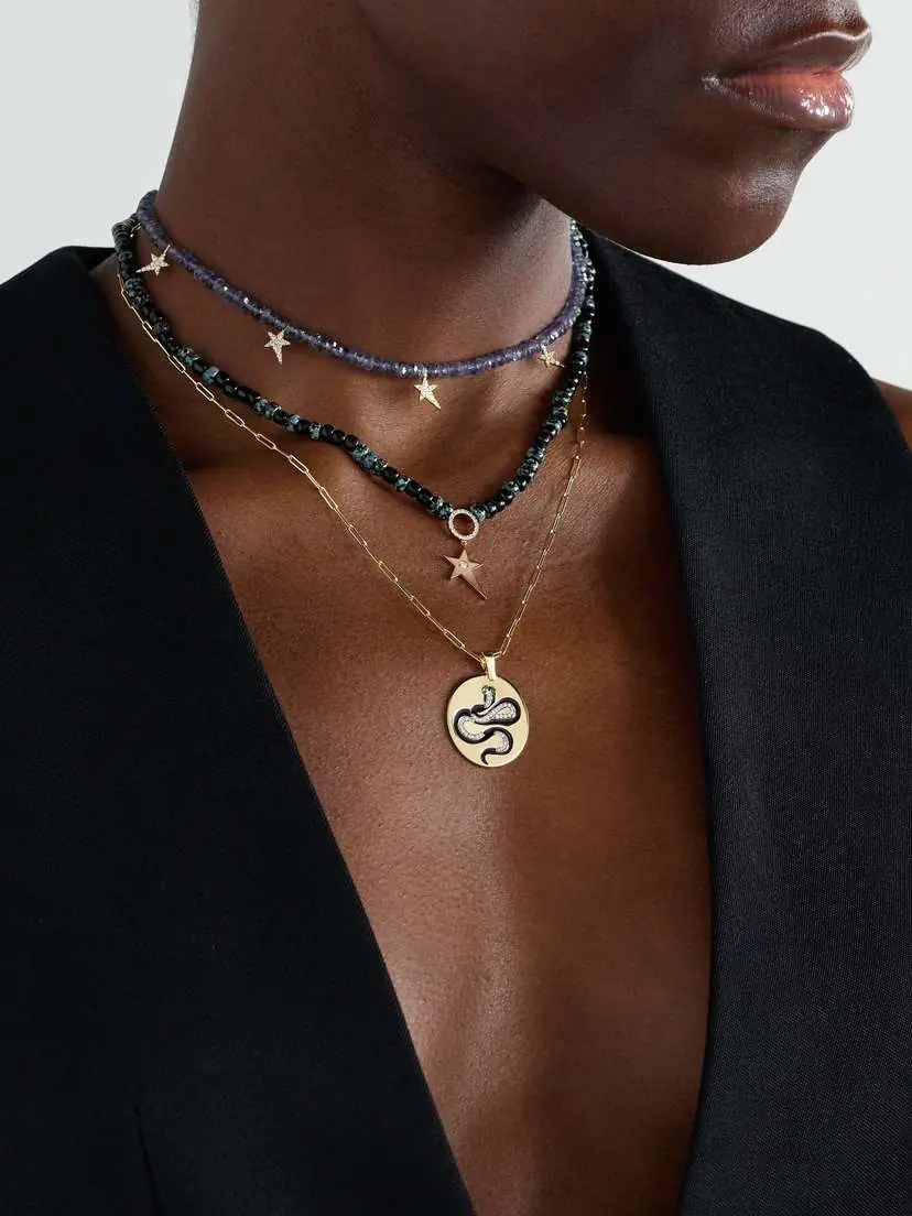 Diane Kordas Snake 18-karat Gold, Diamond, Tsavorite And Enamel Necklace | Thumbnail 5 Diane Kordas Snake 18-karat Gold, Diamond, Tsavorite And Enamel Necklace | Thumbnail 5