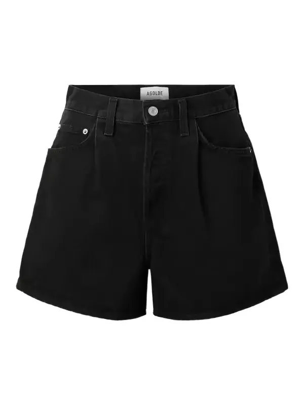 Rhoda Pleated Organic Denim Shorts Rhoda Pleated Organic Denim Shorts