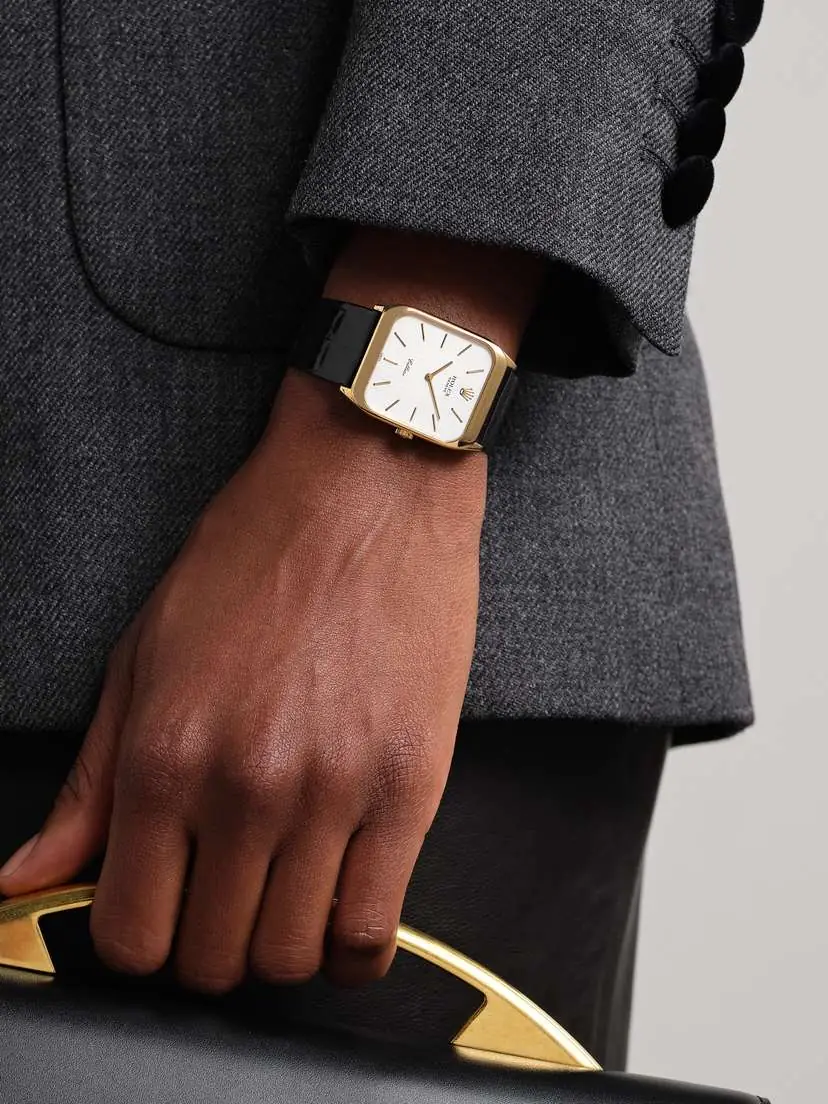 Stephanie Windsor + Rolex Vintage 1990 Cellini Hand-wound 27mm 18-karat Gold Alligator Watch, Ref. No. 4135 | Thumbnail 2 Stephanie Windsor + Rolex Vintage 1990 Cellini Hand-wound 27mm 18-karat Gold Alligator Watch, Ref. No. 4135 | Thumbnail 2