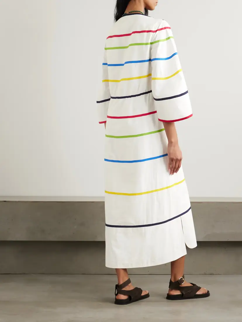 Rosie Assoulin Ribbon Grosgrain-trimmed Cotton-poplin Midi Dress | Thumbnail 3 Rosie Assoulin Ribbon Grosgrain-trimmed Cotton-poplin Midi Dress | Thumbnail 3
