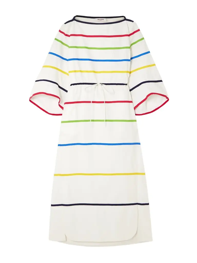 Rosie Assoulin Ribbon Grosgrain-trimmed Cotton-poplin Midi Dress | Thumbnail 1 Rosie Assoulin Ribbon Grosgrain-trimmed Cotton-poplin Midi Dress | Thumbnail 1