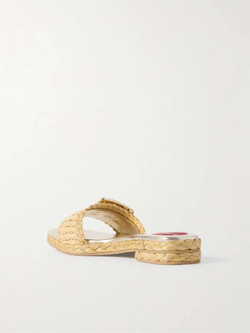 Roger Vivier 25 Crystal-embellished Raffia Sandals | Thumbnail 3 Roger Vivier 25 Crystal-embellished Raffia Sandals | Thumbnail 3