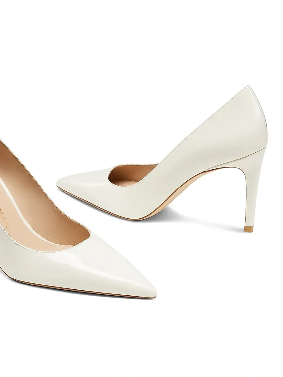 Stuart Weitzman Women's Power 75MM Patent Leather Pumps | Thumbnail 4 Stuart Weitzman Women's Power 75MM Patent Leather Pumps | Thumbnail 4