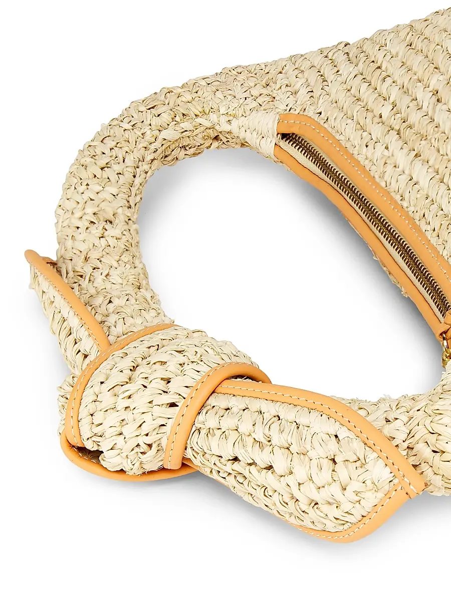 Poolside Women's The Josie Raffia Top Handle Bag - Mixed Natural | Thumbnail 5 Poolside Women's The Josie Raffia Top Handle Bag - Mixed Natural | Thumbnail 5