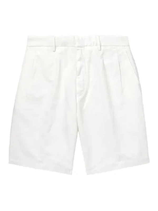 Straight-Leg Pleated Cotton and Linen-Blend Twill Shorts - Men Straight-Leg Pleated Cotton and Linen-Blend Twill Shorts - Men