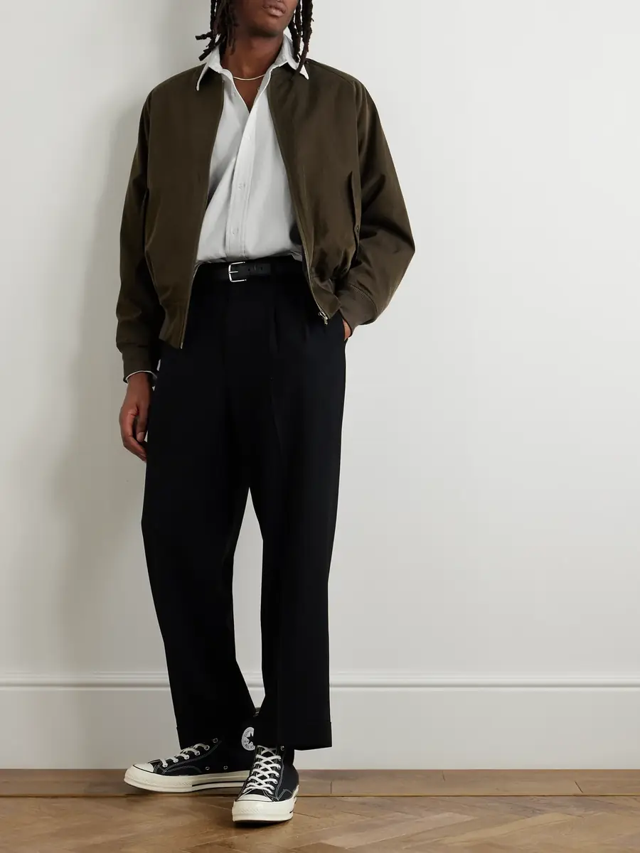 A.PRESSE Silk and Cotton-Blend Bomber Jacket - Men | Thumbnail 2 A.PRESSE Silk and Cotton-Blend Bomber Jacket - Men | Thumbnail 2