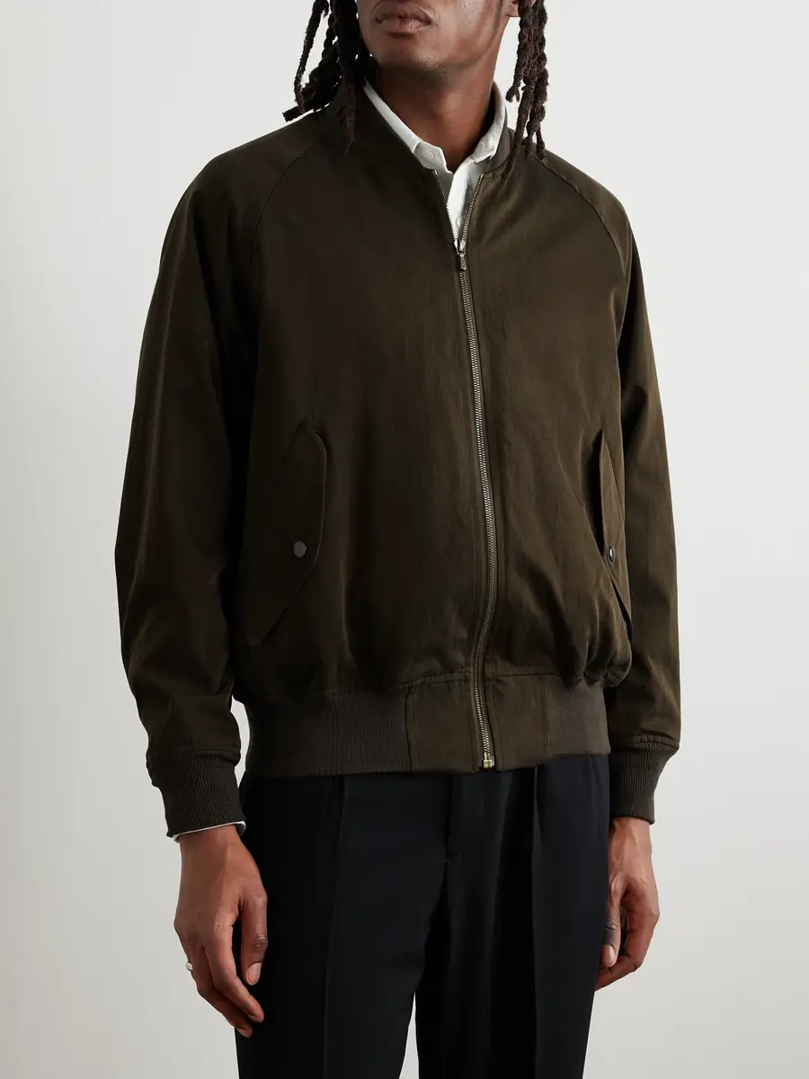 A.PRESSE Silk and Cotton-Blend Bomber Jacket - Men | Thumbnail 3 A.PRESSE Silk and Cotton-Blend Bomber Jacket - Men | Thumbnail 3