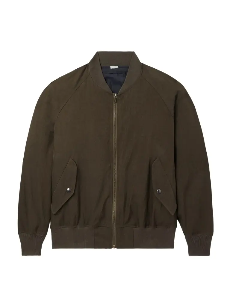 A.PRESSE Silk and Cotton-Blend Bomber Jacket - Men | Thumbnail 1 A.PRESSE Silk and Cotton-Blend Bomber Jacket - Men | Thumbnail 1
