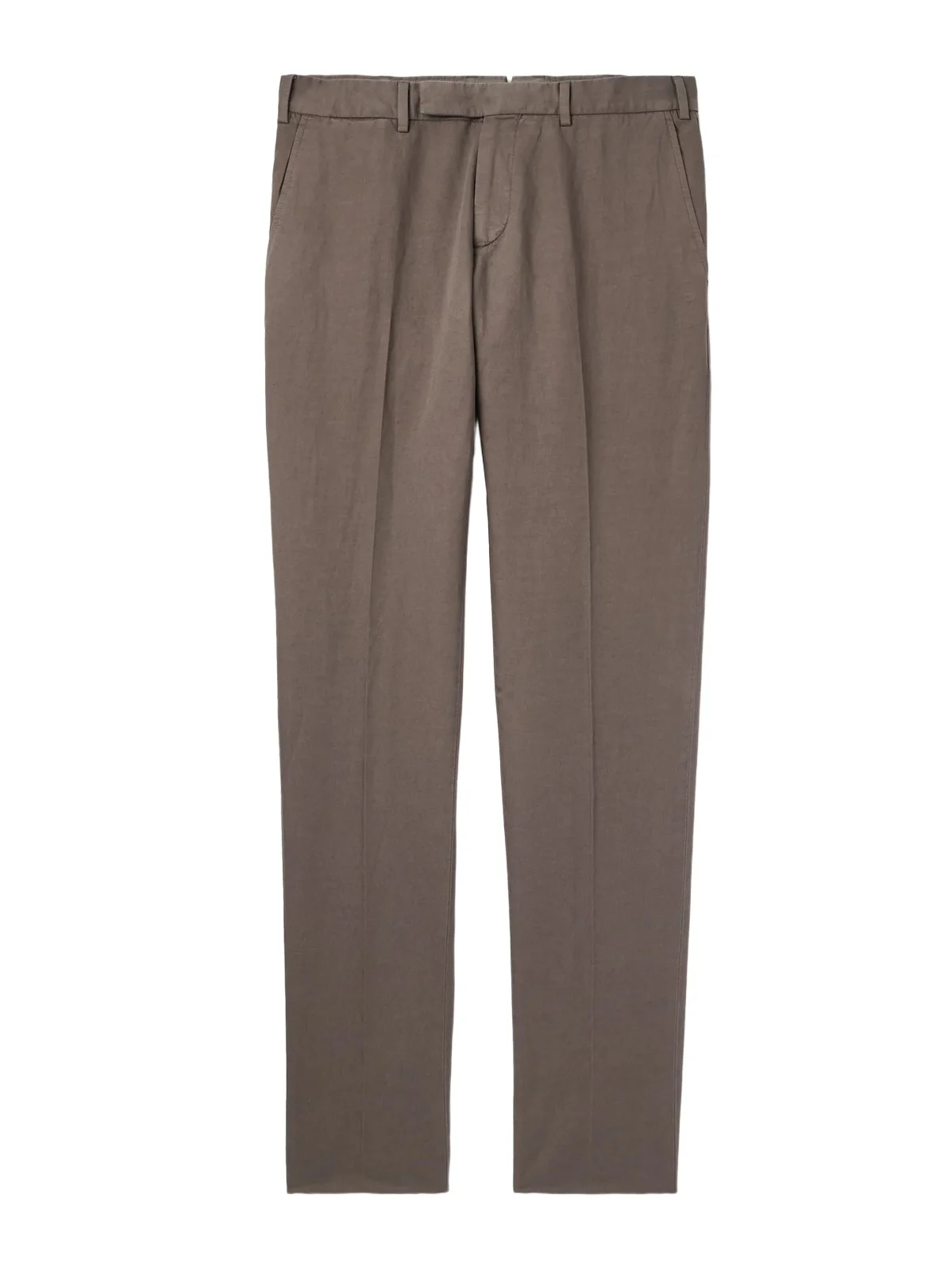 Slim-Fit Tapered Cotton and Linen-Blend Twill Trousers - Men