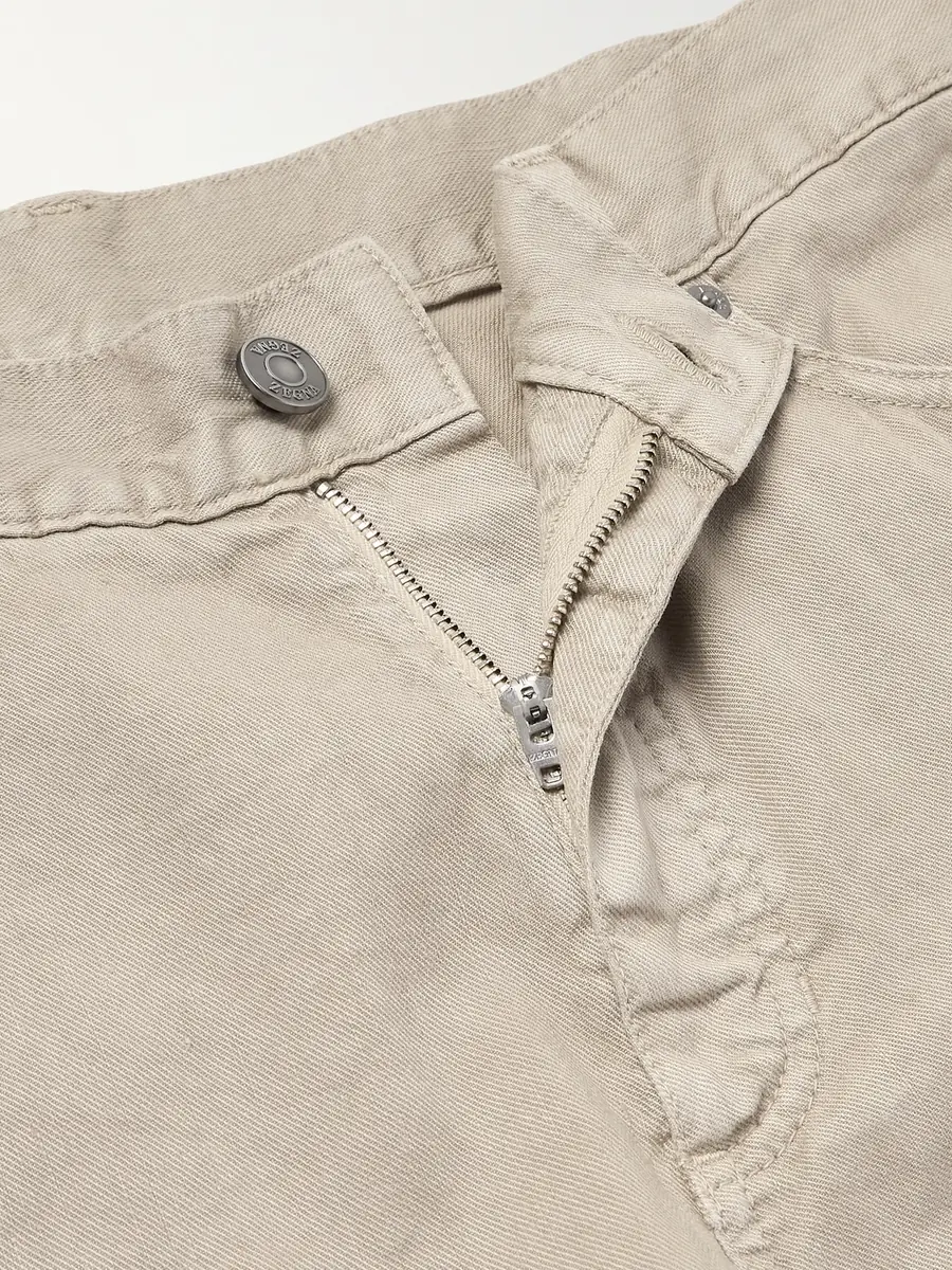 Zegna Roccia Slim-Fit Straight-Leg Linen-Blend Trousers - Men | Thumbnail 6