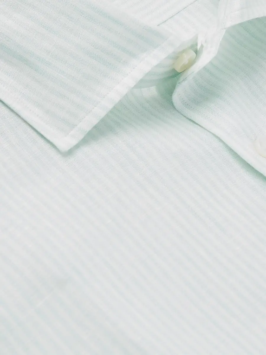 Zegna Oasi Striped Linen Shirt - Men | Thumbnail 5
