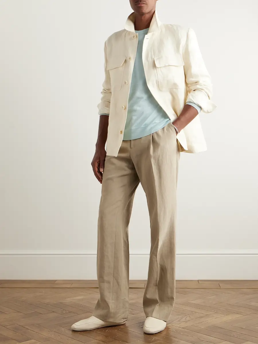 Zegna Mulberry Silk, Cashmere and Linen-Blend Sweater - Men | Thumbnail 2