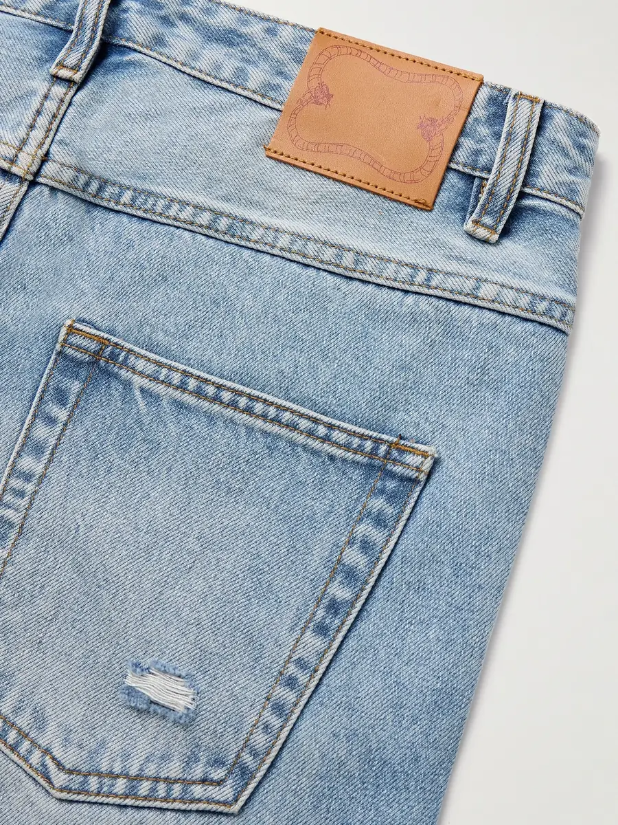 MANAAKI Tama Slim-Fit Straight-Leg Distressed Denim Shorts - Men | Thumbnail 5