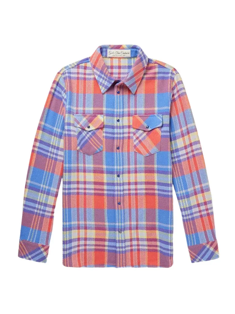 God’s True Cashmere Creator Checked Cashmere Shirt - Men | Image 1 God’s True Cashmere Creator Checked Cashmere Shirt - Men | Image 1