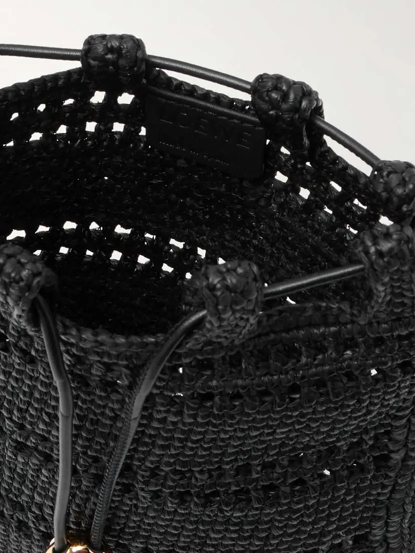 Loewe + Paula's Ibiza Leather-trimmed Embroidered Raffia Shoulder Bag | Thumbnail 5 Loewe + Paula's Ibiza Leather-trimmed Embroidered Raffia Shoulder Bag | Thumbnail 5