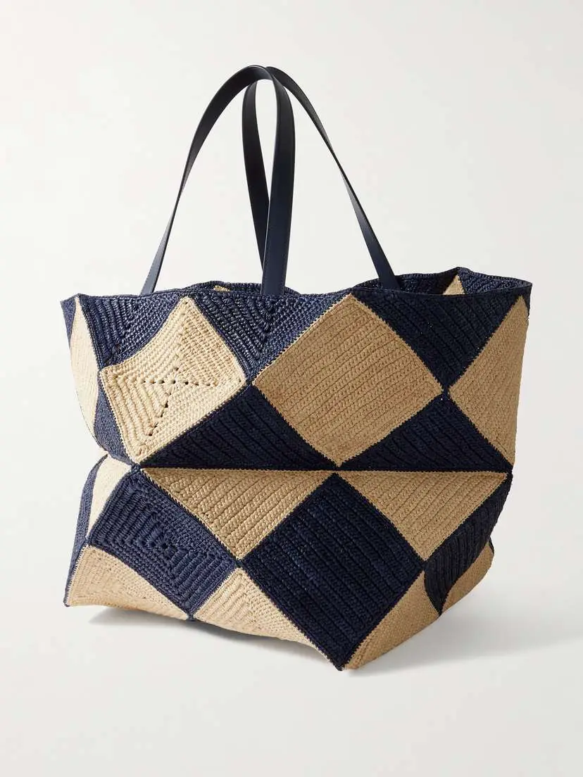Loewe + Paula's Ibiza Xxl Puzzle Fold Leather-trimmed Raffia Tote Bag | Thumbnail 3 Loewe + Paula's Ibiza Xxl Puzzle Fold Leather-trimmed Raffia Tote Bag | Thumbnail 3