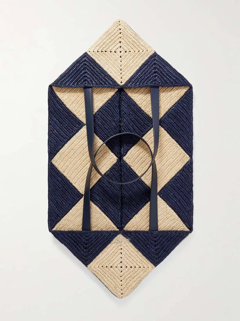 Loewe + Paula's Ibiza Xxl Puzzle Fold Leather-trimmed Raffia Tote Bag | Thumbnail 5 Loewe + Paula's Ibiza Xxl Puzzle Fold Leather-trimmed Raffia Tote Bag | Thumbnail 5