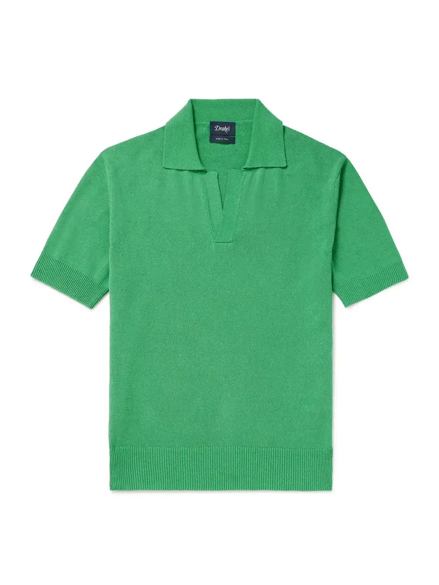 Drake's Linen and Cotton-Blend Polo Shirt - Men | Thumbnail 1 Drake's Linen and Cotton-Blend Polo Shirt - Men | Thumbnail 1