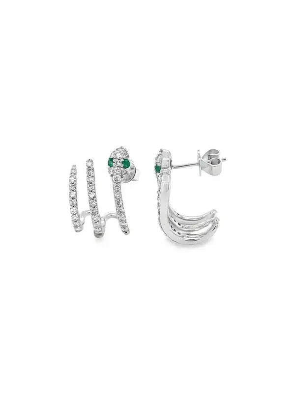 0.90ct Diamond 14K Gold Fire Snake Earrings 0.90ct Diamond 14K Gold Fire Snake Earrings