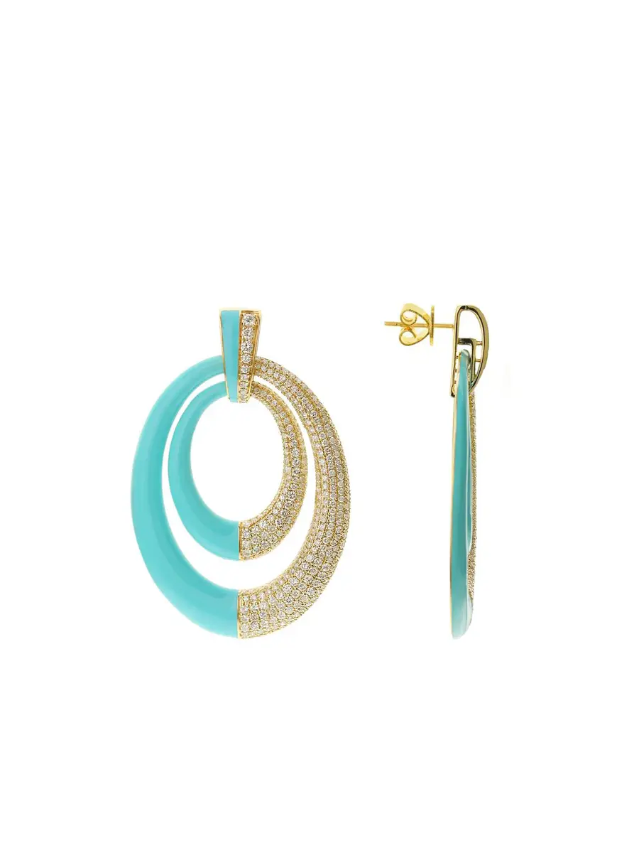 Wish Fine Jewelry 6.75ct Diamond 18K Gold Earrings | Image 1 Wish Fine Jewelry 6.75ct Diamond 18K Gold Earrings | Image 1