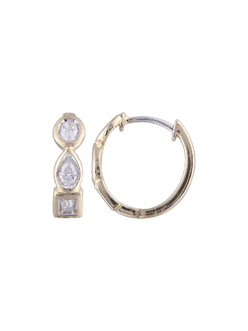 Earrings B:0.110|OV:0.159|PE:0.184 14KT YELLOW