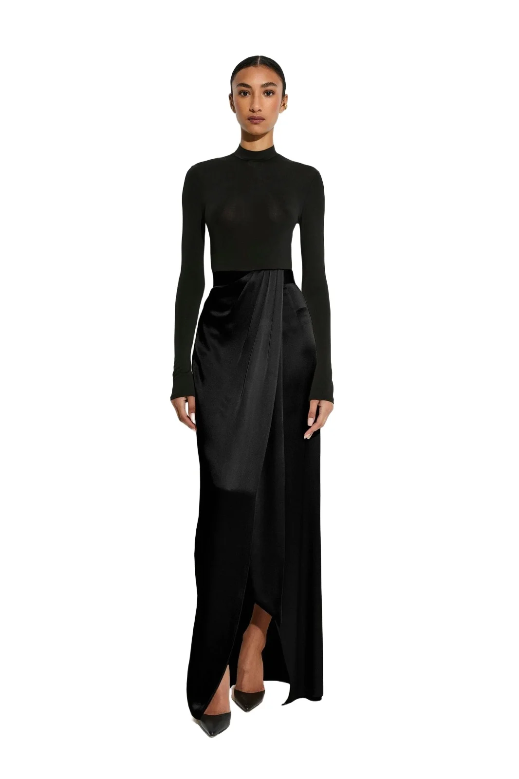 Satin Wrap Maxi Skirt Satin Wrap Maxi Skirt