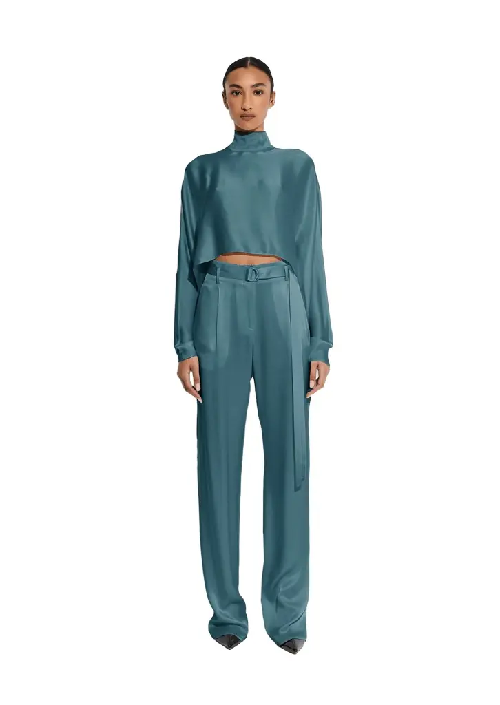 LAPOINTE Silky Twill Belted Pant | Image 1 LAPOINTE Silky Twill Belted Pant | Image 1