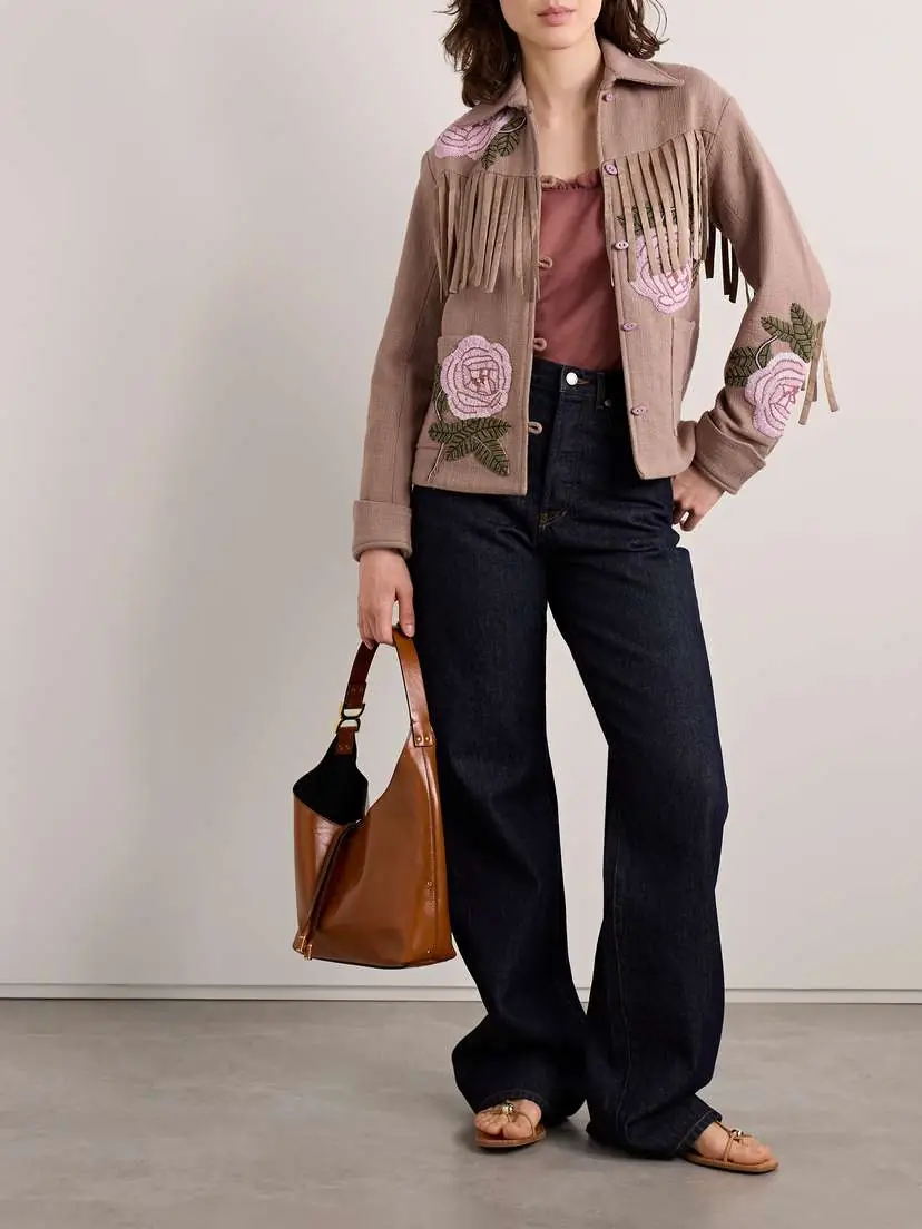 ALIX OF BOHEMIA Jude Fringed Bead-embellished Cotton-canvas Jacket | Thumbnail 2