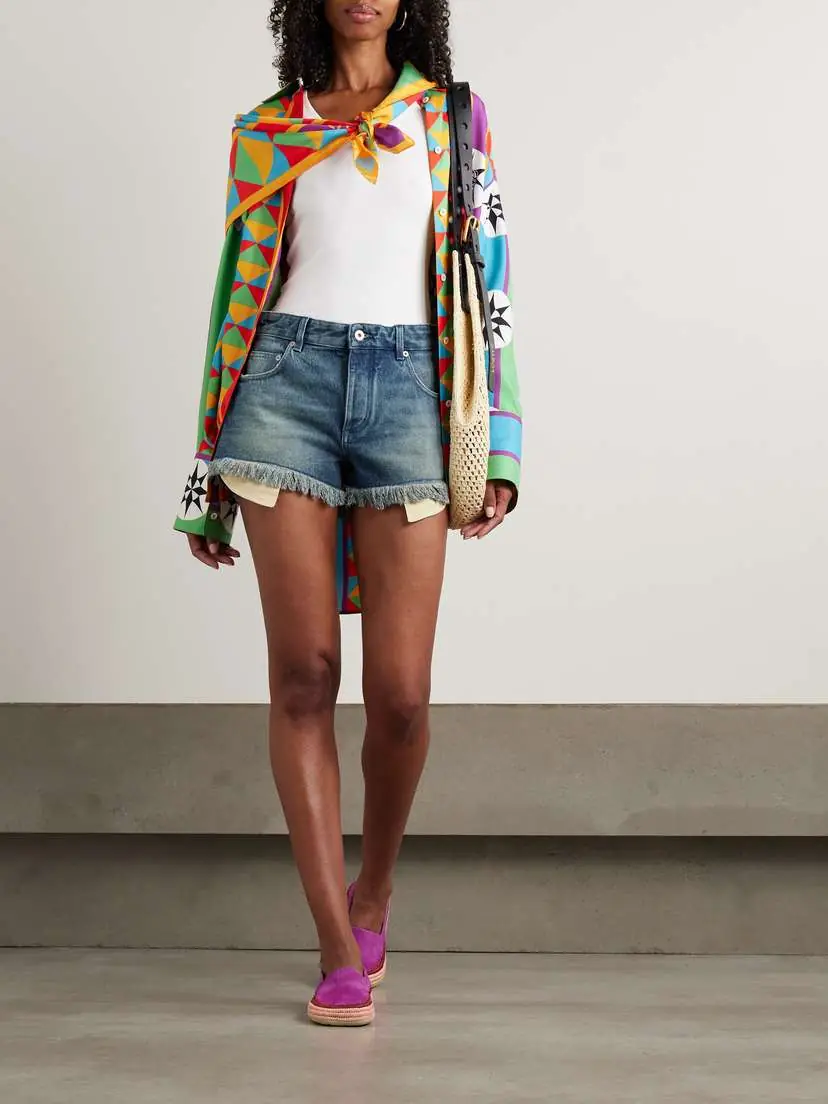 Loewe + Paula's Ibiza Fringed Denim Shorts | Thumbnail 2 Loewe + Paula's Ibiza Fringed Denim Shorts | Thumbnail 2