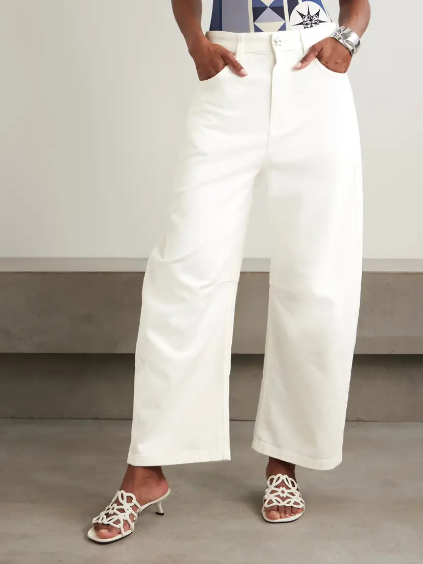 Loewe + Paula's Ibiza Paneled Embellished Mid-rise Barrel-leg Jeans | Thumbnail 3 Loewe + Paula's Ibiza Paneled Embellished Mid-rise Barrel-leg Jeans | Thumbnail 3