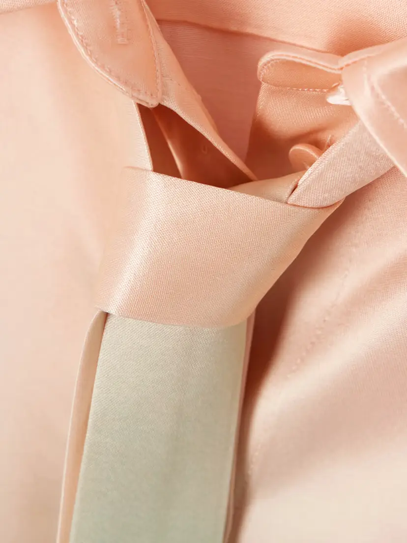 Jil Sander Oversized Tie-detailed Dégradé Satin Shirt | Thumbnail 5