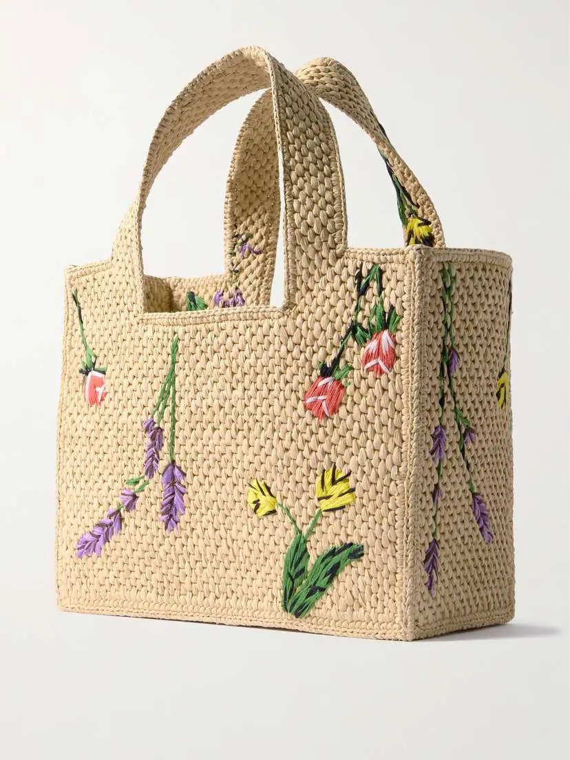 Loewe + Paula's Ibiza Small Embroidered Raffia Tote | Thumbnail 3 Loewe + Paula's Ibiza Small Embroidered Raffia Tote | Thumbnail 3