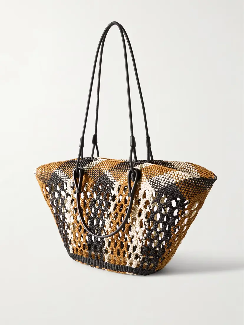 Loewe + Paula's Ibiza Anagram Leather-trimmed Woven Palm Tote | Thumbnail 3 Loewe + Paula's Ibiza Anagram Leather-trimmed Woven Palm Tote | Thumbnail 3