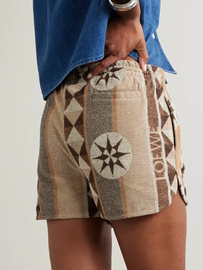 Loewe + Paula's Ibiza Jacquard-woven Cotton-blend Terry Shorts | Thumbnail 3 Loewe + Paula's Ibiza Jacquard-woven Cotton-blend Terry Shorts | Thumbnail 3