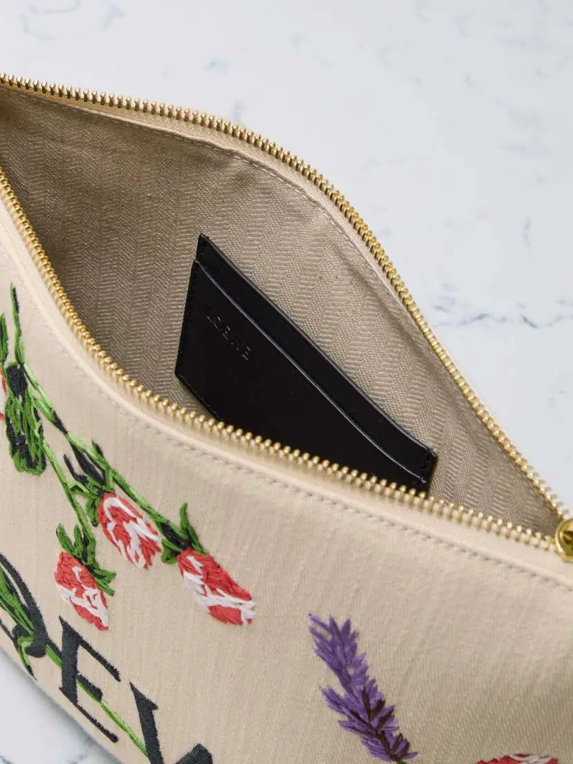 Loewe + Paula's Ibiza Embroidered Canvas Clutch | Thumbnail 5 Loewe + Paula's Ibiza Embroidered Canvas Clutch | Thumbnail 5