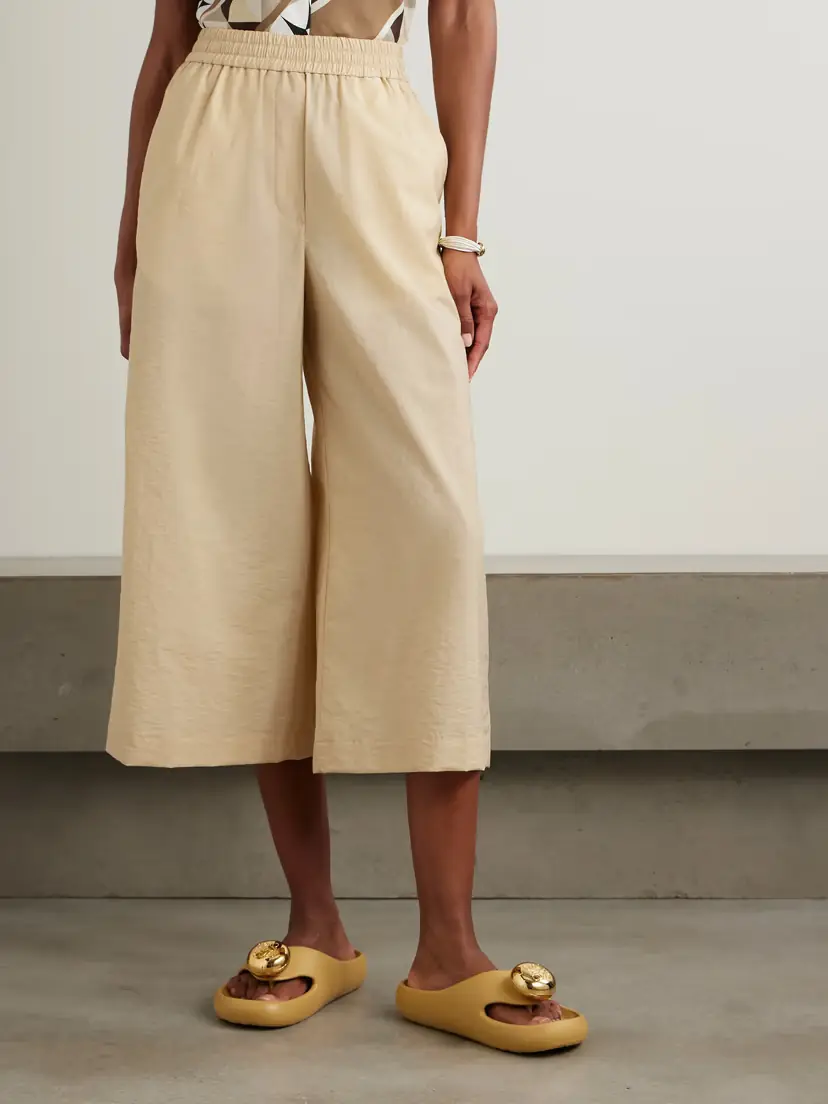Loewe + Paula's Ibiza Appliquéd Crinkled Cotton-blend Wide-leg Pants | Thumbnail 3 Loewe + Paula's Ibiza Appliquéd Crinkled Cotton-blend Wide-leg Pants | Thumbnail 3