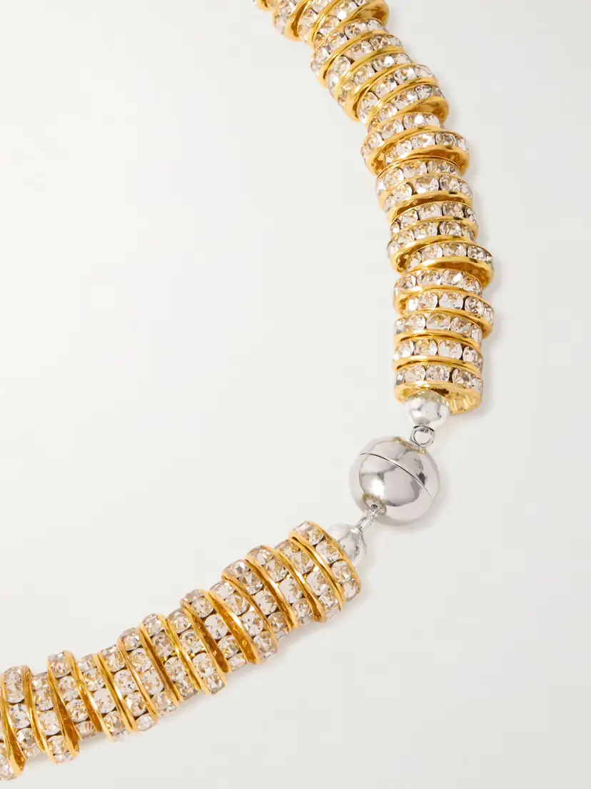 Julietta Gold-tone Faux Pearl And Swarovski Crystal Necklace | Thumbnail 3 Julietta Gold-tone Faux Pearl And Swarovski Crystal Necklace | Thumbnail 3