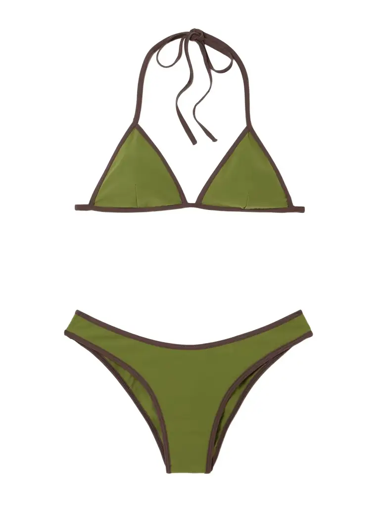 Faithfull Ania Two-tone Recycled Triangle Bikini | Thumbnail 1 Faithfull Ania Two-tone Recycled Triangle Bikini | Thumbnail 1