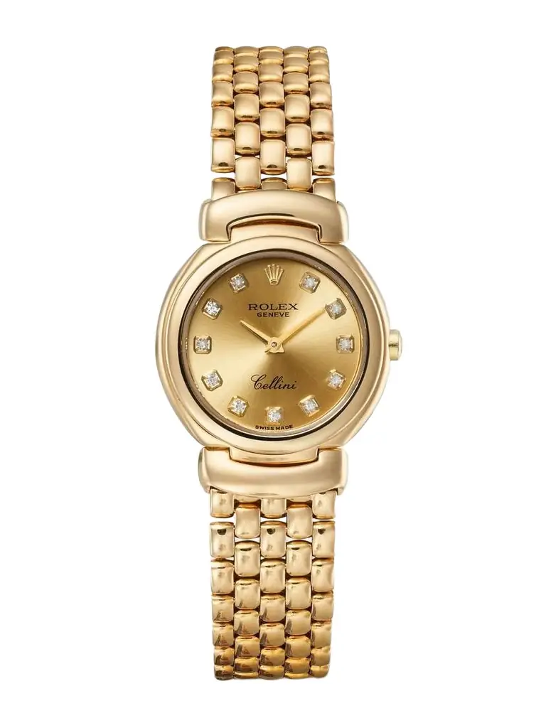 + Rolex Vintage 1993 Cellini 26mm 18-karat Gold Diamond Watch, Ref. No. 6621