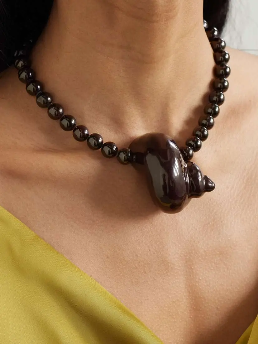 Julietta Mykonos Rhodium-plated Garnet Necklace | Thumbnail 2