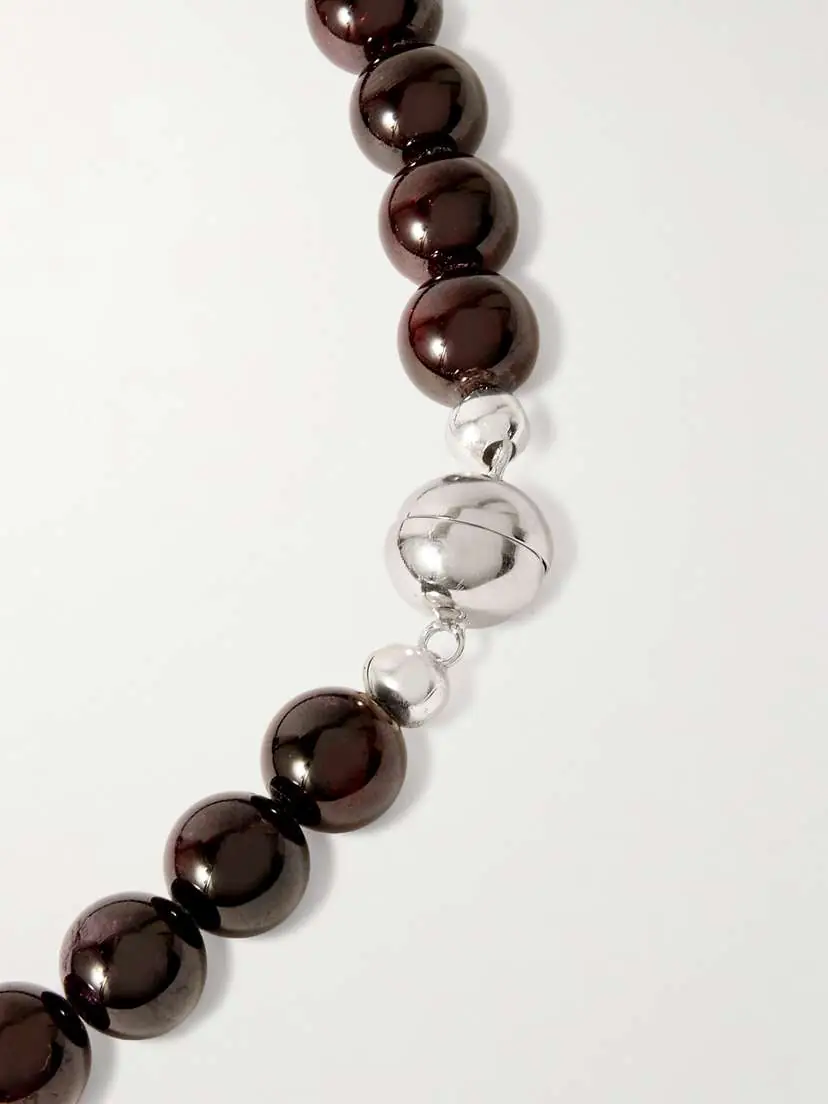 Julietta Mykonos Rhodium-plated Garnet Necklace | Thumbnail 3