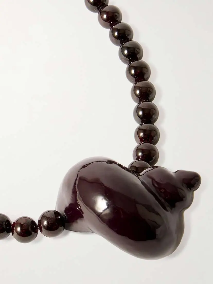 Julietta Mykonos Rhodium-plated Garnet Necklace | Thumbnail 4