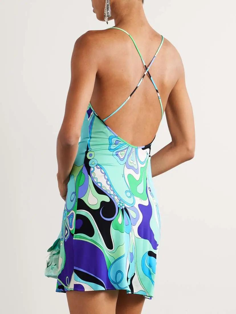 PUCCI Draped Printed Stretch-jersey Mini Dress | Thumbnail 3 PUCCI Draped Printed Stretch-jersey Mini Dress | Thumbnail 3
