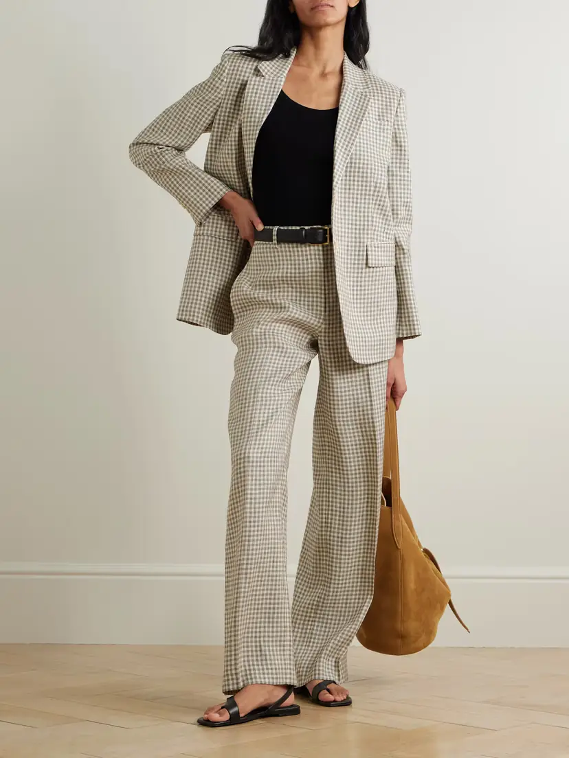 Theory Checked Linen-blend Blazer | Thumbnail 2 Theory Checked Linen-blend Blazer | Thumbnail 2